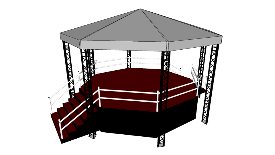 Bandstand 1 with height extension