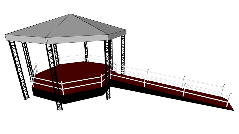 Bandstand 1 with accessibility ramp
